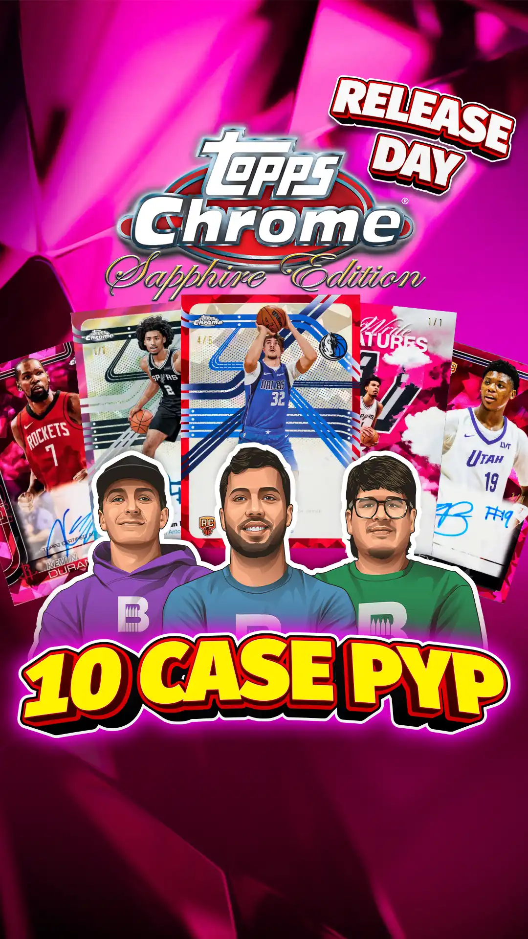 Topps Chrome BBall Sapphire 10 cases